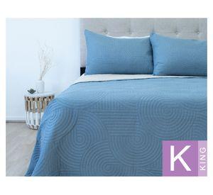 Quilt Bicolor azul King