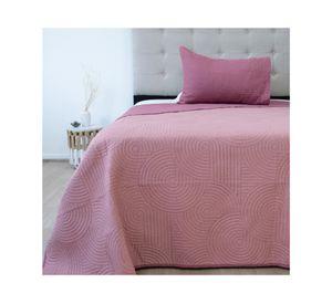 Quilt Bicolor rosado 1.5 plazas