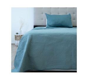 Quilt Bicolor verde 1.5 plazas
