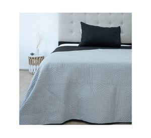 Quilt Bicolor negro 1.5 plazas