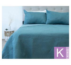 Quilt Bicolor verde King
