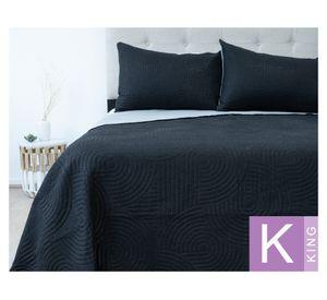 Quilt Bicolor negro King