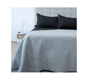 Quilt Bicolor negro King
