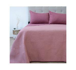 Quilt Bicolor rosado King