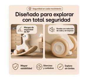 Caminador mecedor caballito 3 en 1 off white/beige