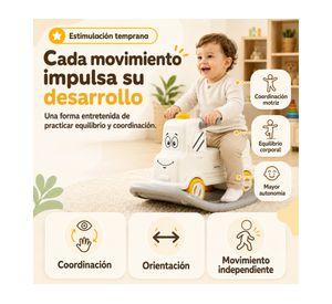 Correpasillos mecedor camión off white/gris