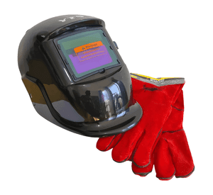 Máscara soldar fotosensible cintillo acolchado y guantes #2