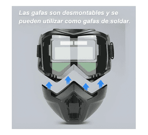 Máscara de soldadura antideslumbrante con sensor de luz #3