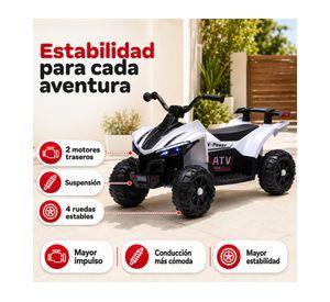 Cuatrimoto a batería ATV 2 motores 12 V blanco