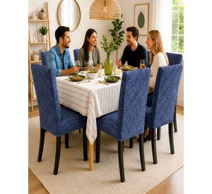 Pack 6 Fundas Para Sillas De Comedor Elásticas Con Relieve m13