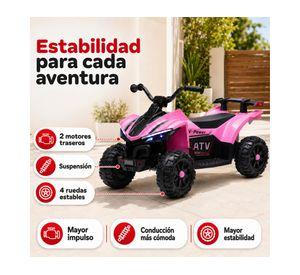 Cuatrimoto a batería ATV 2 motores 12 V rosada