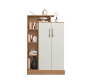 Mueble multiuso 2 puertas Florencia café/blanco 142.2x91x40.2 cm