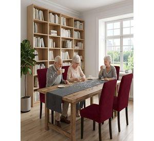 Set De 6 Fundas Para Sillas De Comedor Ajustables Diseño Moderno m2