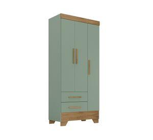 Clóset 3 puertas 2 cajones Adoleta verde 180x81.7x40 cm