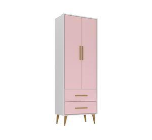 Clóset 2 puertas 2 cajones Encanto rosado 195x70.8x40 cm
