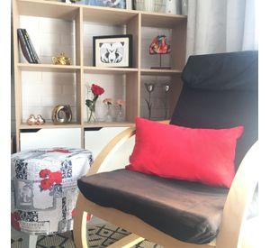 FUNDA COJIN DECORATIVO DISEÑO SUAVE ROJO 50X30