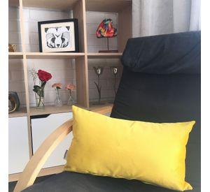 FUNDA COJIN DECORATIVO DISEÑO SUAVE AMARILLO 50X30