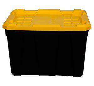 Caja organizadora Heavy Duty negro/amarillo polipropileno 1OO litros