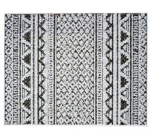 Alfombra Ankara polipropileno blanco gris 200x280 cm