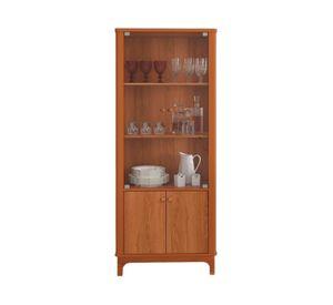 Vitrina cristalería Jade jequitiba 3 repisas 180x74x39 cm