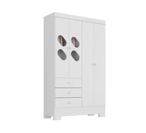 Clóset 4 puertas 3 cajones Ciranda blanco 180x108.4x40 cm