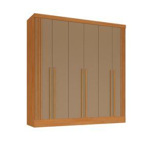 Clóset 6 puertas 3 cajones New Bali cinamomo cappuccino 217x190.5x48 cm