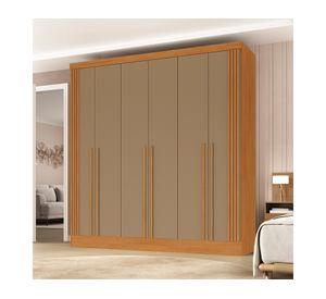 Clóset 6 puertas 3 cajones New Bali cinamomo cappuccino 217x190.5x48 cm