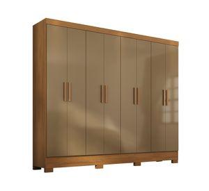 Clóset 8 puertas 4 cajones Andorra cinamomo cappuccino 205.5x215.6x40 cm