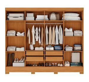 Clóset 8 puertas 4 cajones Andorra cinamomo cappuccino 205.5x215.6x40 cm