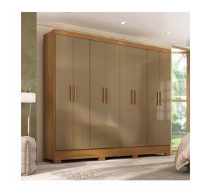 Clóset 8 puertas 4 cajones Andorra cinamomo cappuccino 205.5x215.6x40 cm