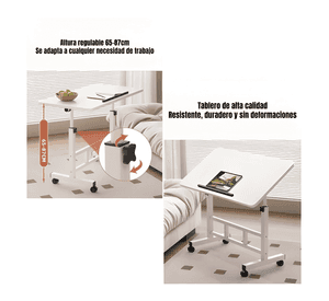 Escritorio plegable hatch 80x40cm con barrera antideslizante