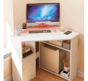 Escritorio esquinero 80x80cm chic home Blanco
