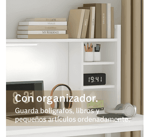 Escritorio moderno oficina con LED y organizador #3