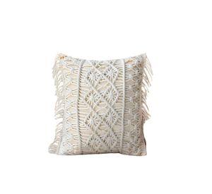 PACK DE 2 FUNDAS DE COJIN ESTILO BOHEMIO 45X45 CM BLANCO 01