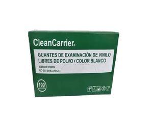 Guantes Vinilo Transparente Talla M Cleancarrier Pack X1000
