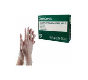Guantes Vinilo Transparente Talla M Cleancarrier Pack X1000