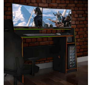 Escritorio gamer kratos rojo Negro