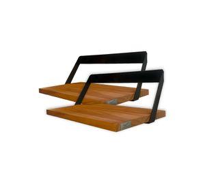 Pack 2 Repisas Madera y hierro 60x20cm de Pared - Vincenzi