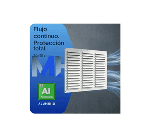 Celosia De Ventilacion Aluminio 40x30 Cm Rejilla Ventilacion Blanco