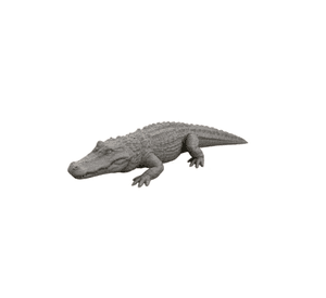 Escultura Decorativa Prints Patro- Cocodrilo Gris