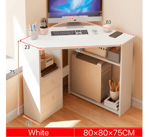 Escritorio esquinero 80x80cm chic home Blanco
