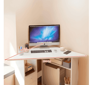 Escritorio esquinero 80x80cm chic home Blanco