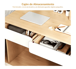 Escritorio con estanteria 80*109cm cajón gabinete oficina