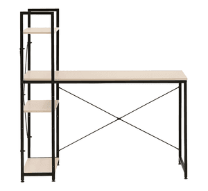 Escritorio estilo industrial relan estantería lateral Beige