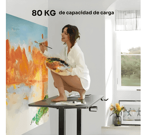 Escritorio eléctrico de altura regulable 120x60 cm Negro #2