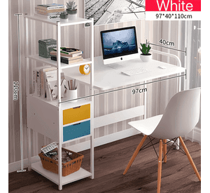 Escritorio h con organizador 2 cajones 100cm chic home