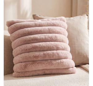 Set 2 Fundas de Cojín Sherpa Suave por Capas Rosado 45x45 cm Colección Hygge Sakura