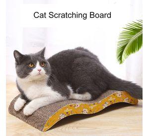 Rascador para Gatos de Cartón Corrugado Catnip Hierba