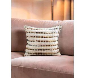 PACK DE 4 FUNDAS DE COJIN 45CMX45CM A RAYAS BEIGE CON COLORES VARIADOS