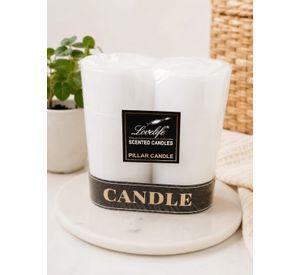 PACK VELAS BLANCAS DECORACION HOGAR CIRIOS 10x5 cm